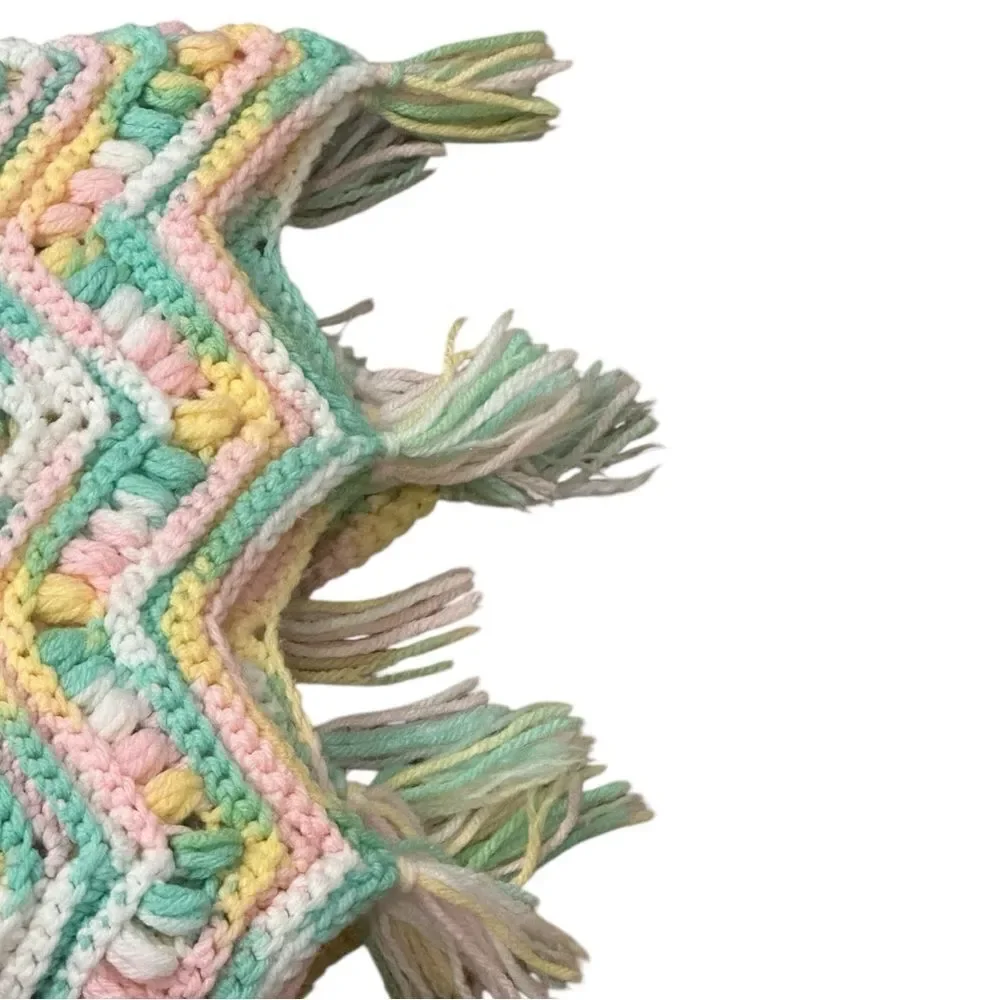 Afghan Colorful Chevron pattern Baby Afghan excellent handmade clean and soft